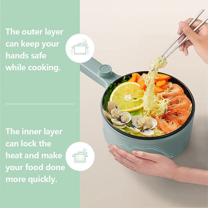 Heated Portable Electric Pot – Mini Travel Cooker for Food On the Go
