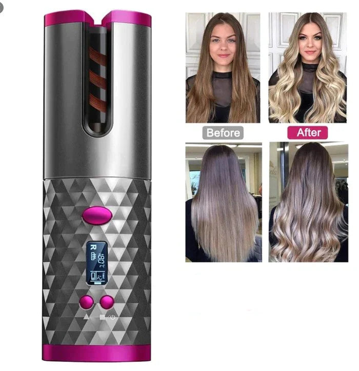 Portable Automatic Hair Curler – Cordless Curl Wand for All Hair Types